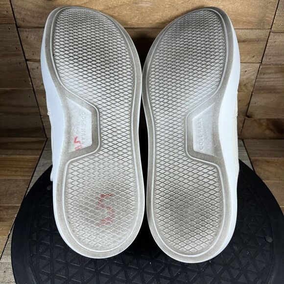 Cole Haan Women's Size 7.5 B Grandpro Rally Ivory White Canvas Court Sneakers - Picture 10 of 11